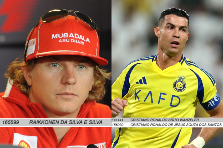 Cristiano Ronaldo e Raikkonen aparecem no listão da UFPA 2025