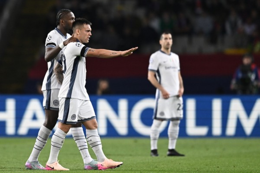 Champions League: Lautaro Martinez é substituído no final do primeiro tempo e preocupa italianos