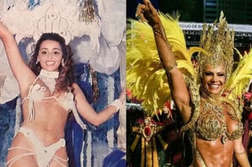 Viviane Araújo entra na trend e surpreende internautas com antes e depois