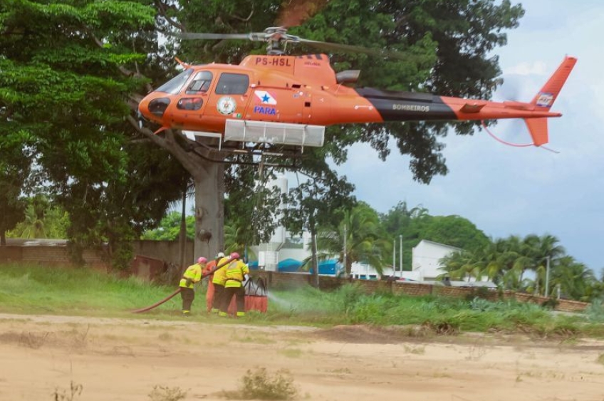 Corpo de Bombeiros realizou uma ação para a recuperação de áreas atingidas por incêndio 