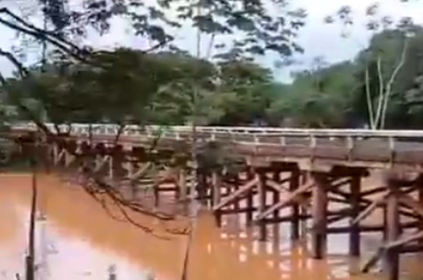Rompe barragem de garimpo ilegal em Porto Grande e rejeitos chegam ao rio Cupixi
