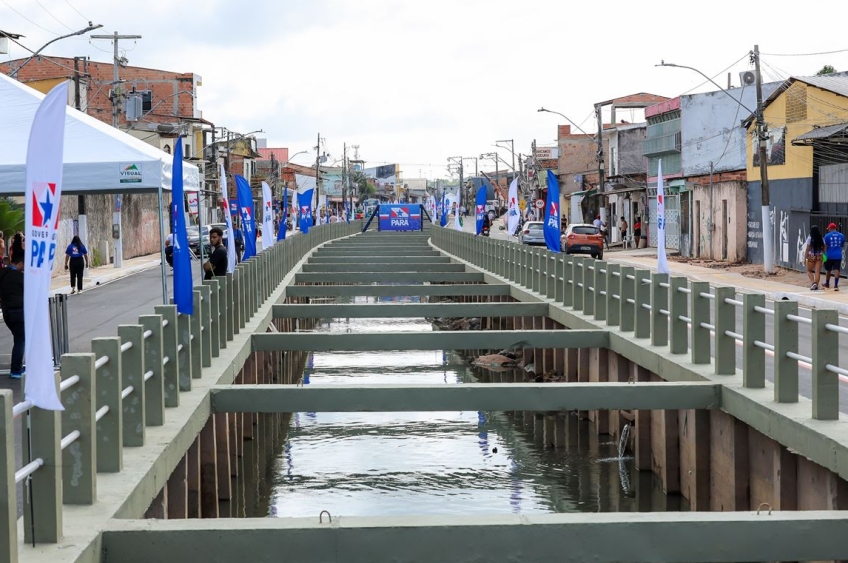 Belém inaugura canal na Terra Firme e avança em obras de saneamento para a COP 30