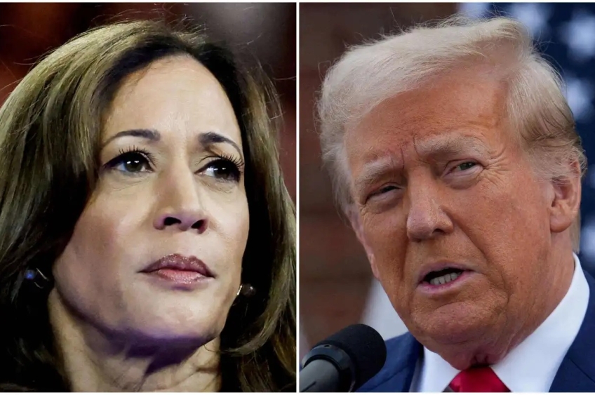 Kamala e Trump aparecem empatados com 48% da intenção de votos para cada